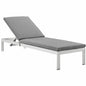 Shore Outdoor Patio Aluminum Chaise with Cushions