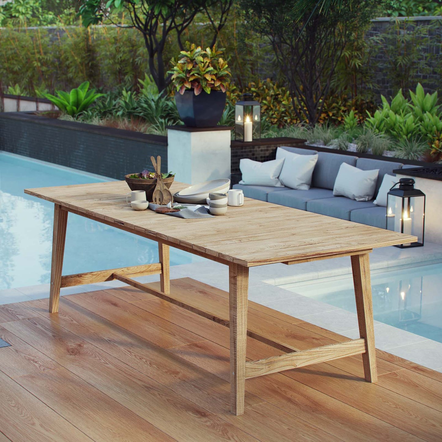 Dorset Outdoor Patio Teak Dining Table