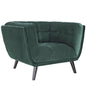 Fauteuil en velours Bestow Performance