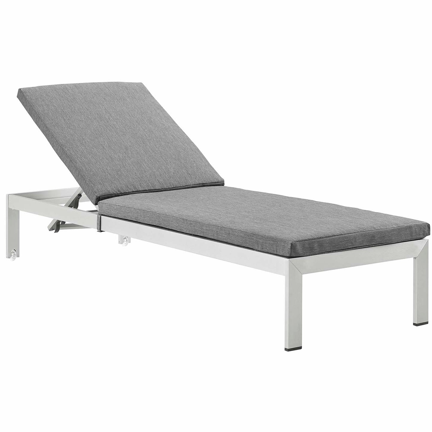 Chaise longue de aluminio para exteriores de 3 piezas con cojines de Modway