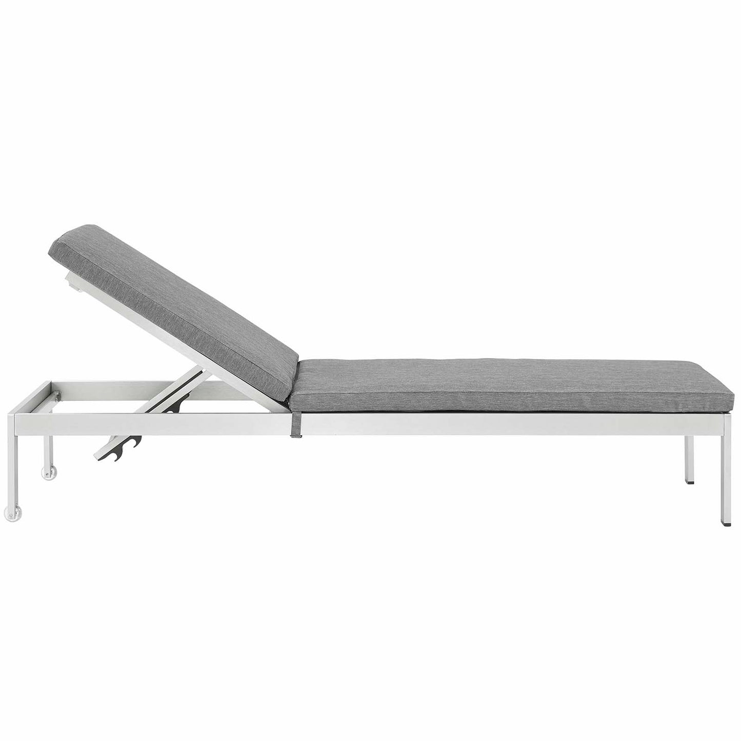 Chaise longue de aluminio para exteriores de 3 piezas con cojines de Modway