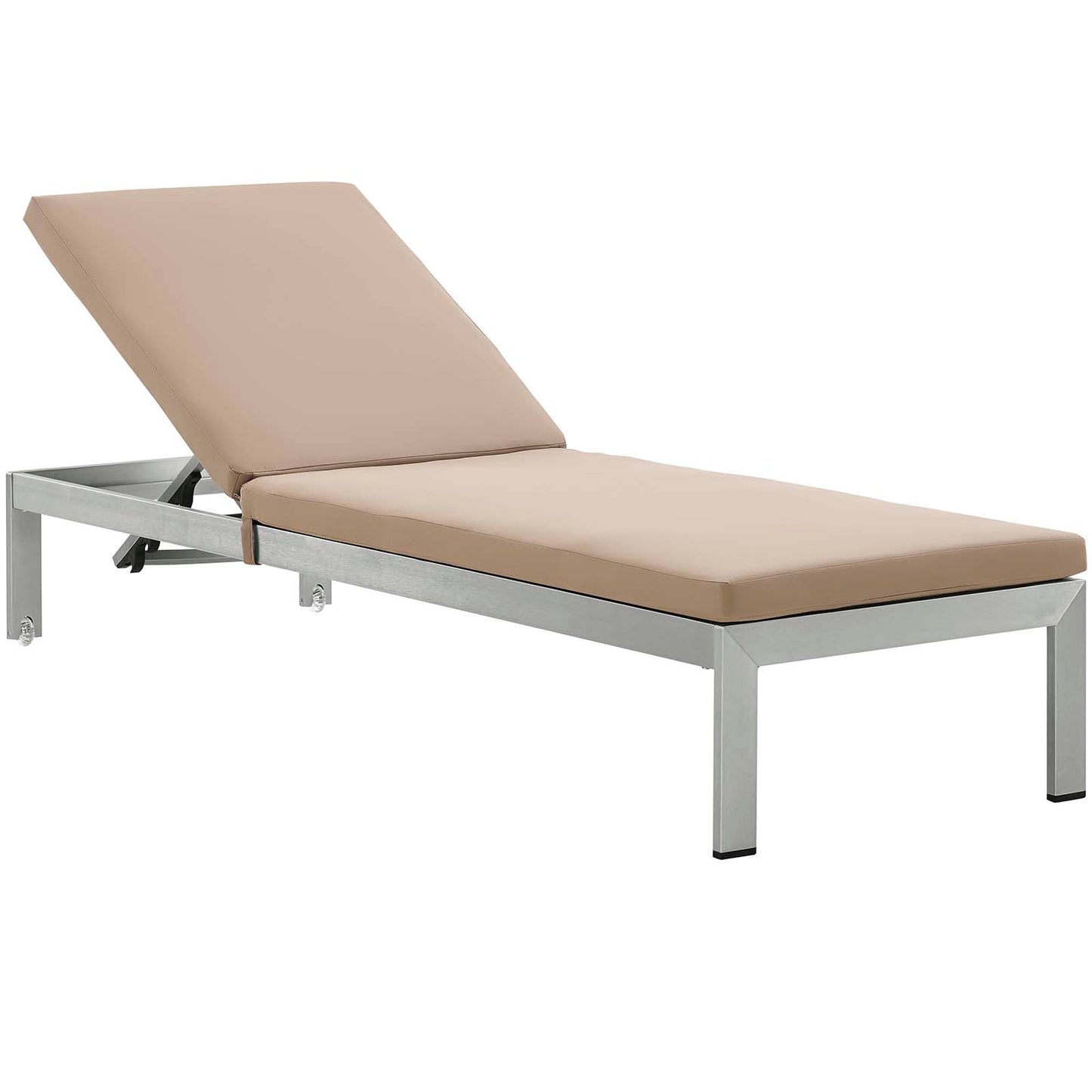 Chaise longue de aluminio para exteriores de 3 piezas con cojines de Modway