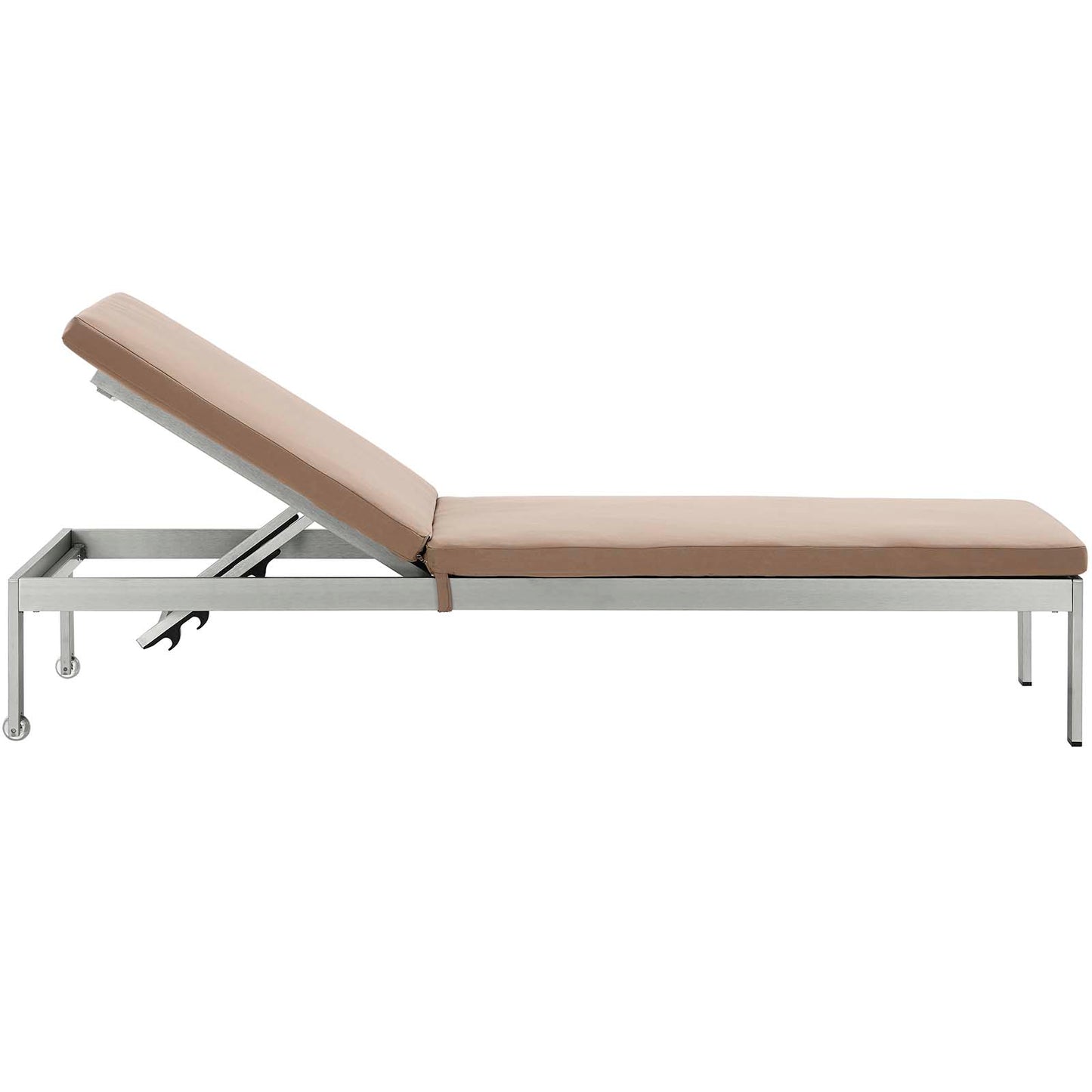 Chaise longue de aluminio para exteriores de 3 piezas con cojines de Modway