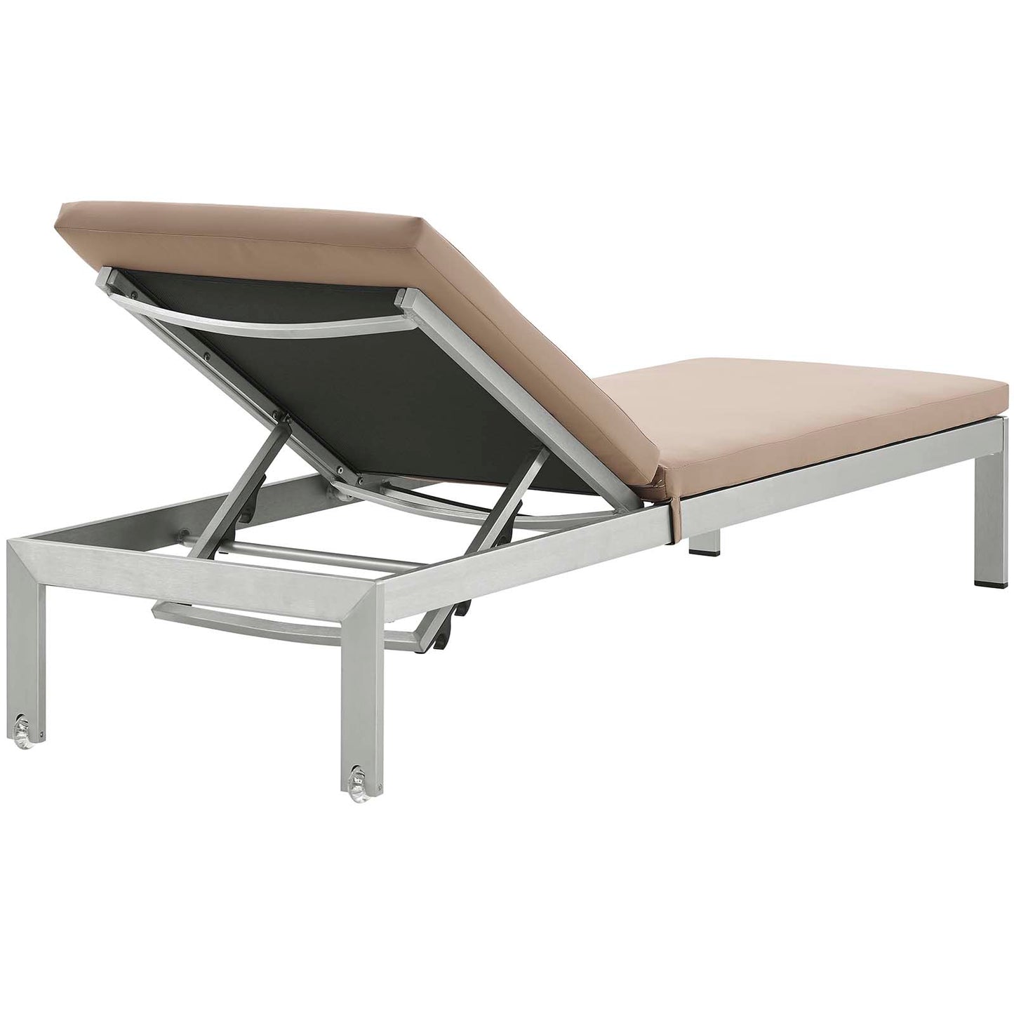 Chaise longue de aluminio para exteriores de 3 piezas con cojines de Modway