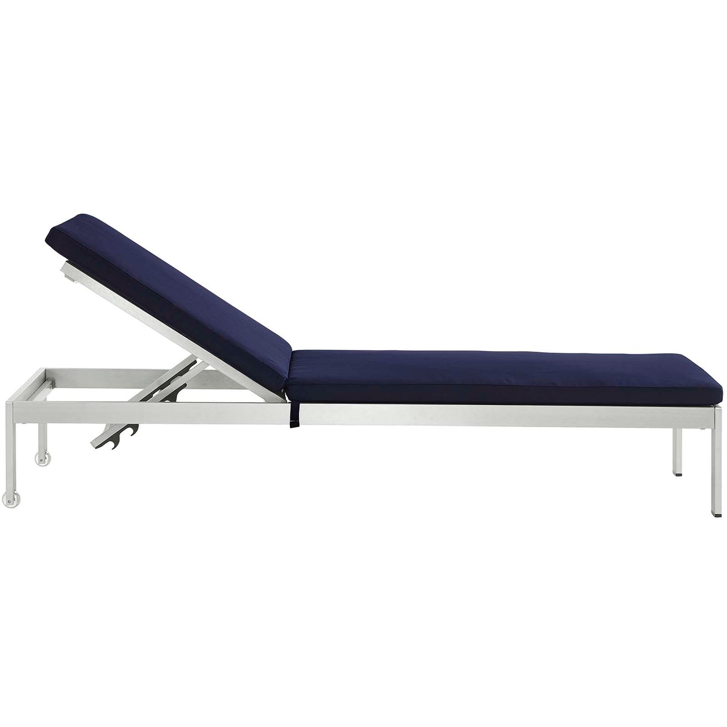 Chaise longue de aluminio para exteriores de 3 piezas con cojines de Modway