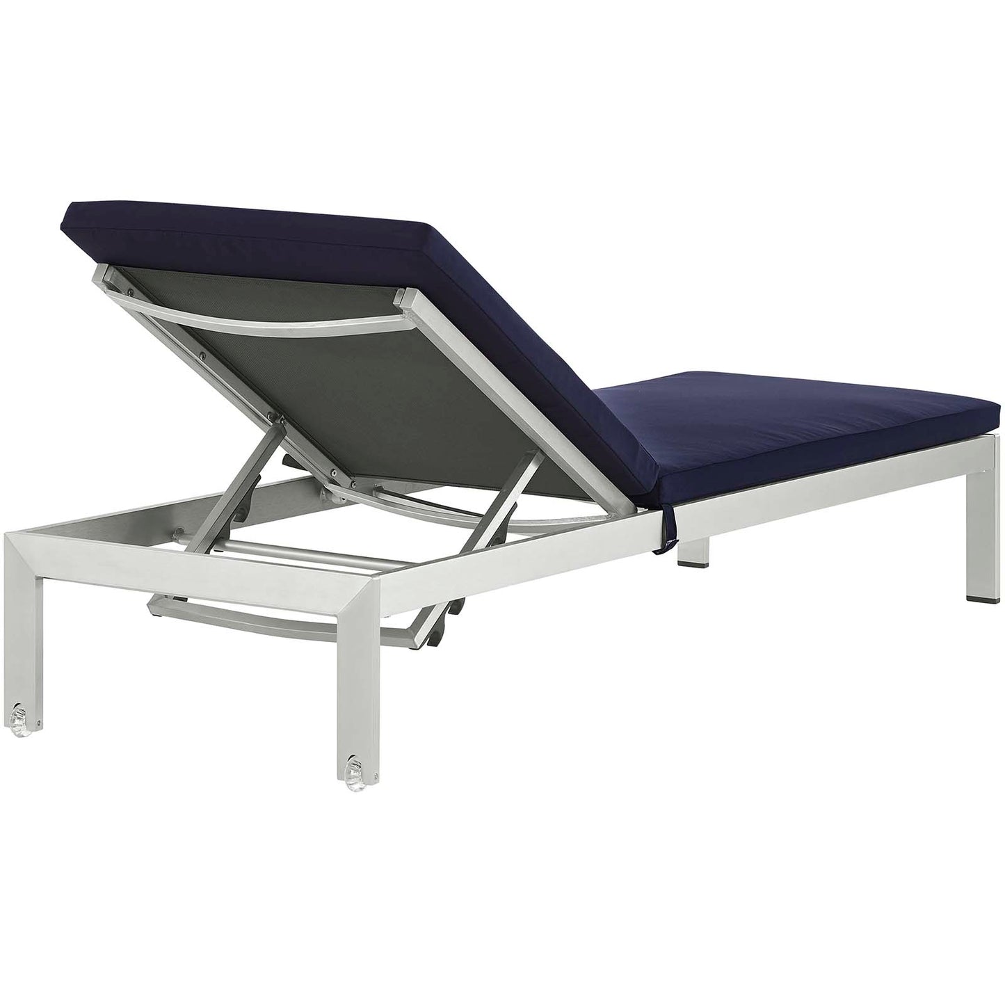 Chaise longue de aluminio para exteriores de 3 piezas con cojines de Modway