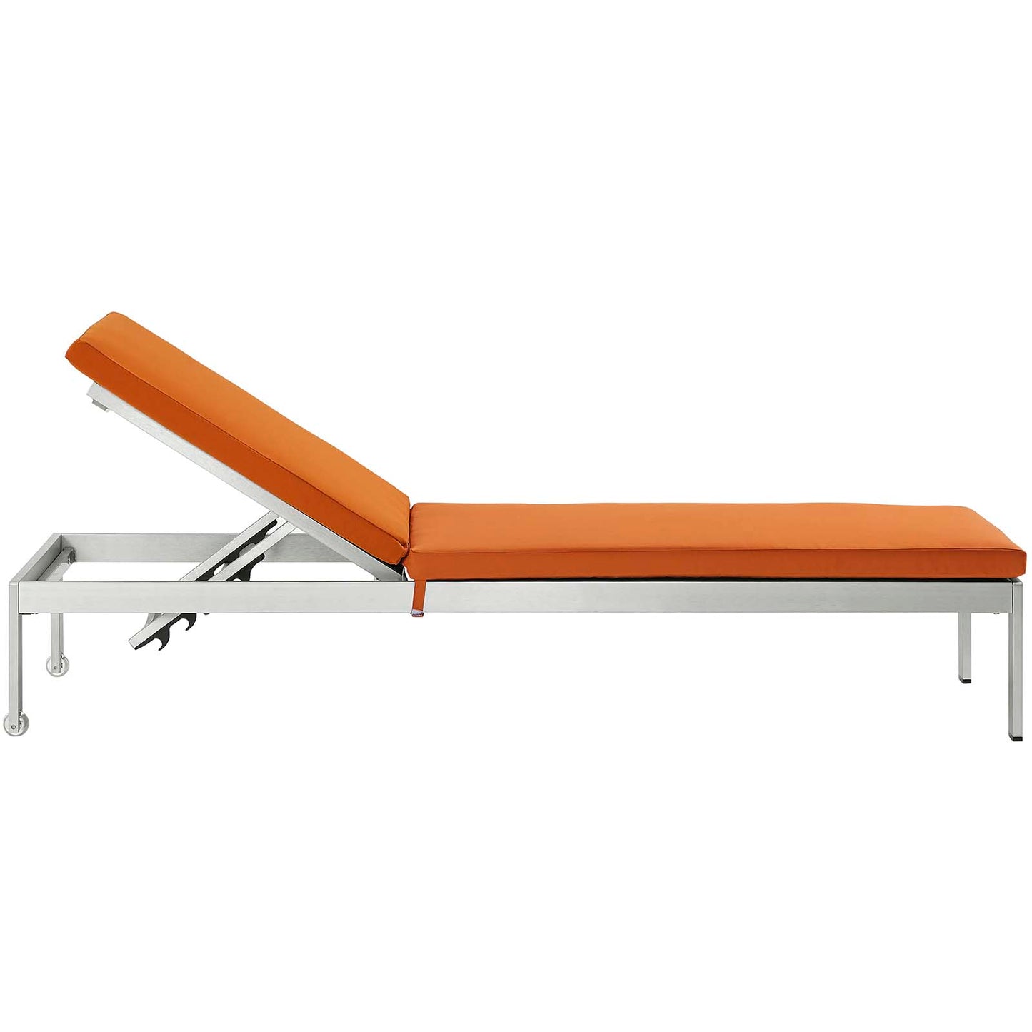 Chaise longue de aluminio para exteriores de 3 piezas con cojines de Modway