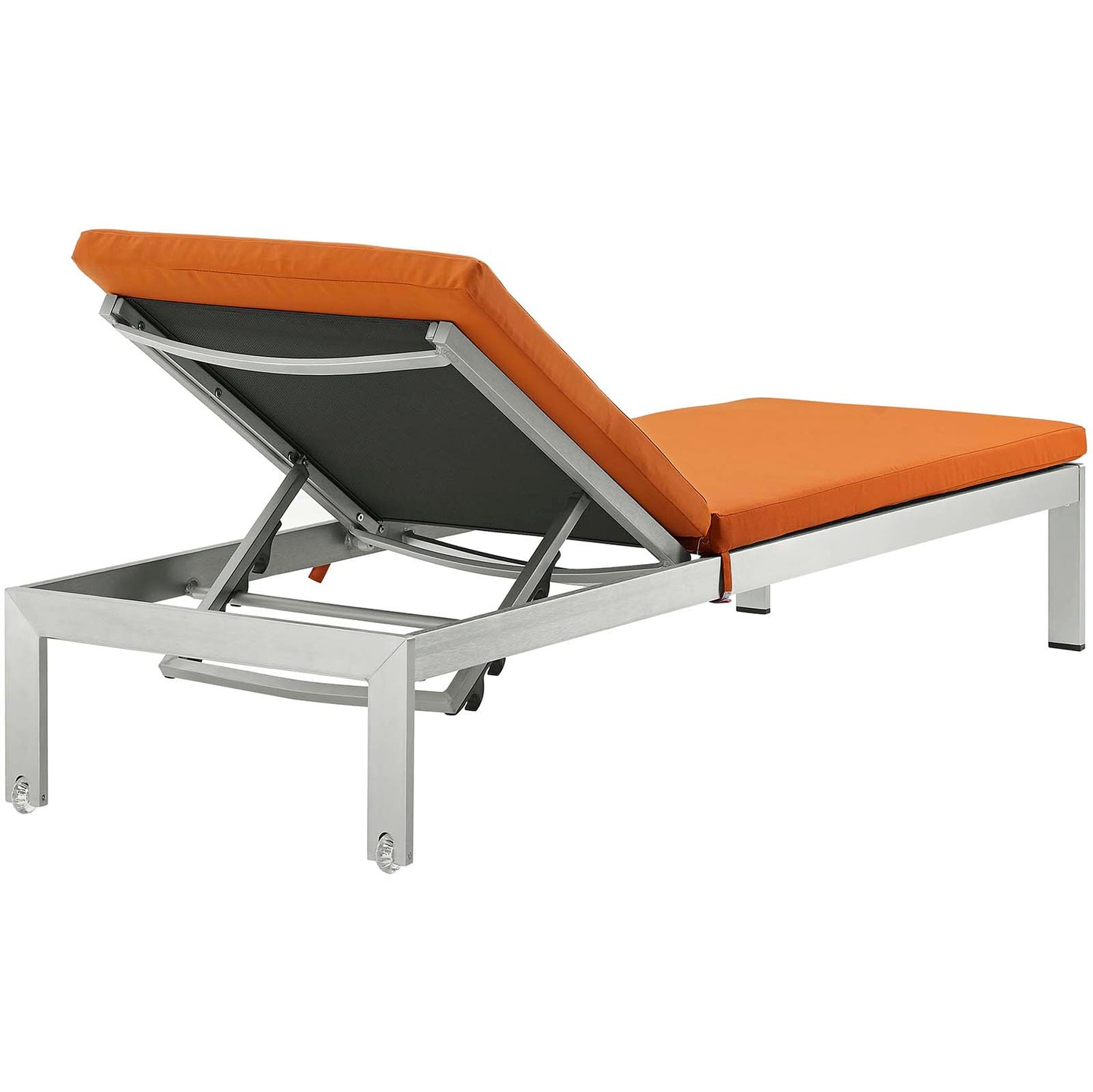 Chaise longue de aluminio para exteriores de 3 piezas con cojines de Modway