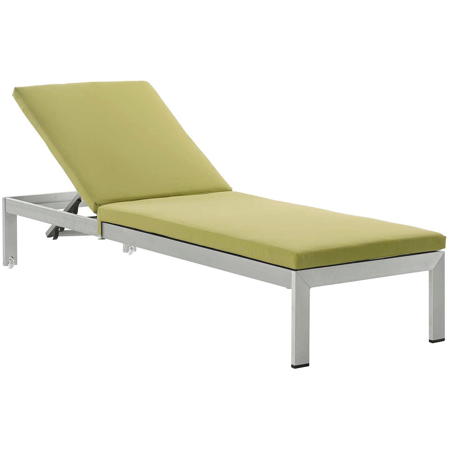 Chaise longue de aluminio para exteriores de 3 piezas con cojines de Modway