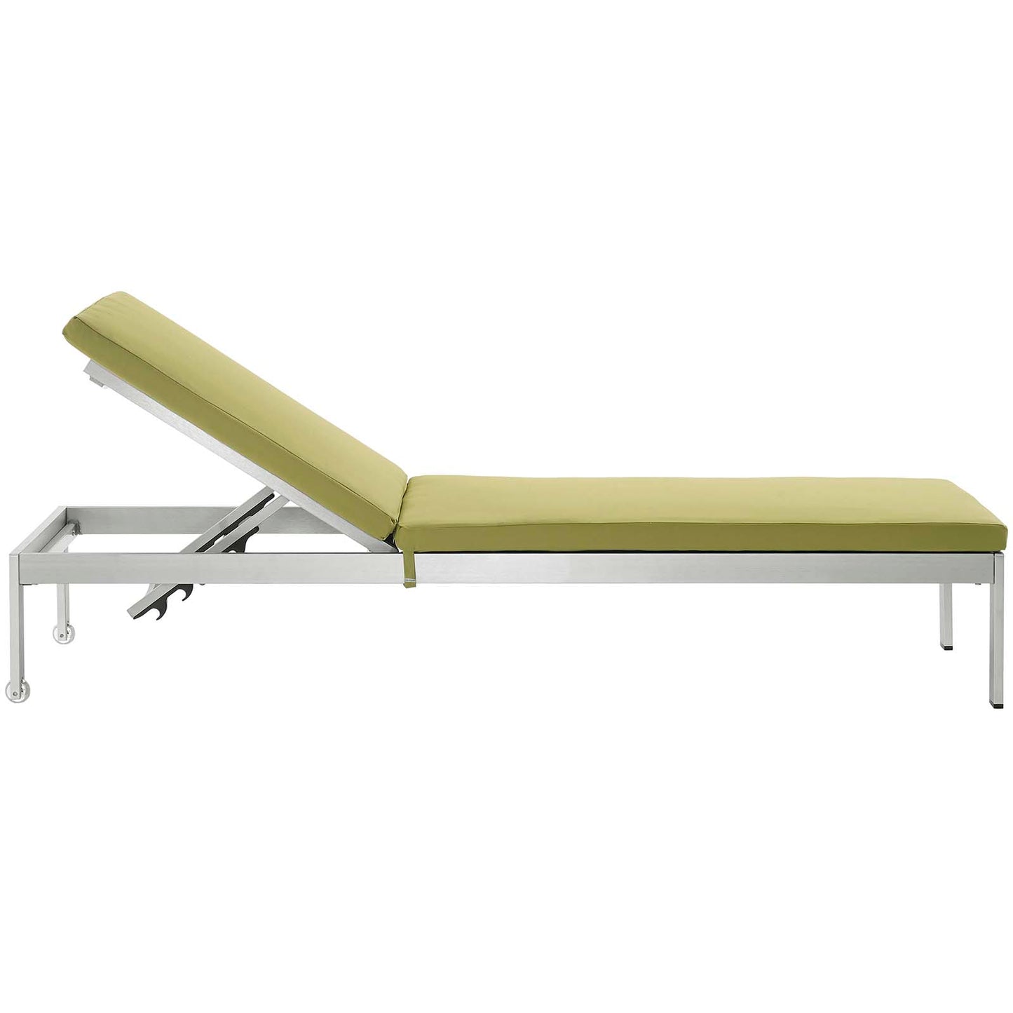 Chaise longue de aluminio para exteriores de 3 piezas con cojines de Modway