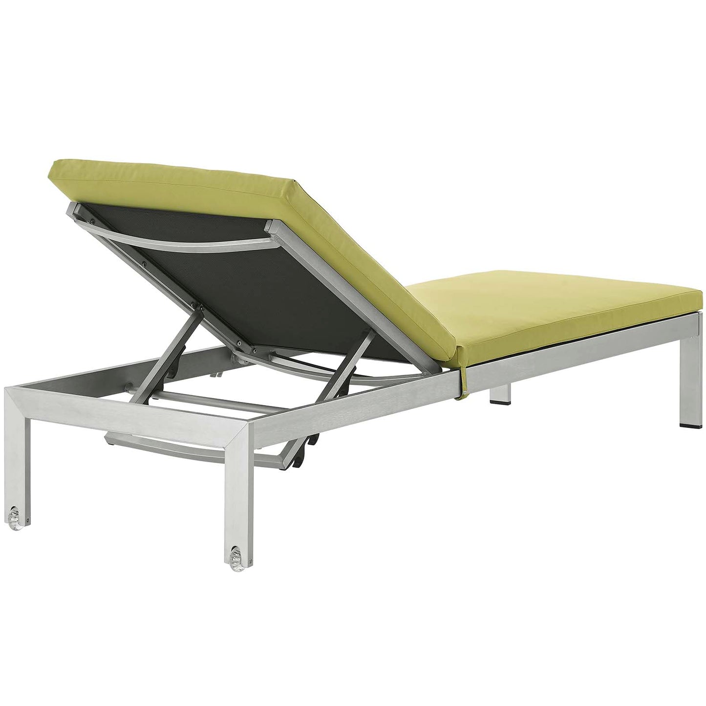 Chaise longue de aluminio para exteriores de 3 piezas con cojines de Modway