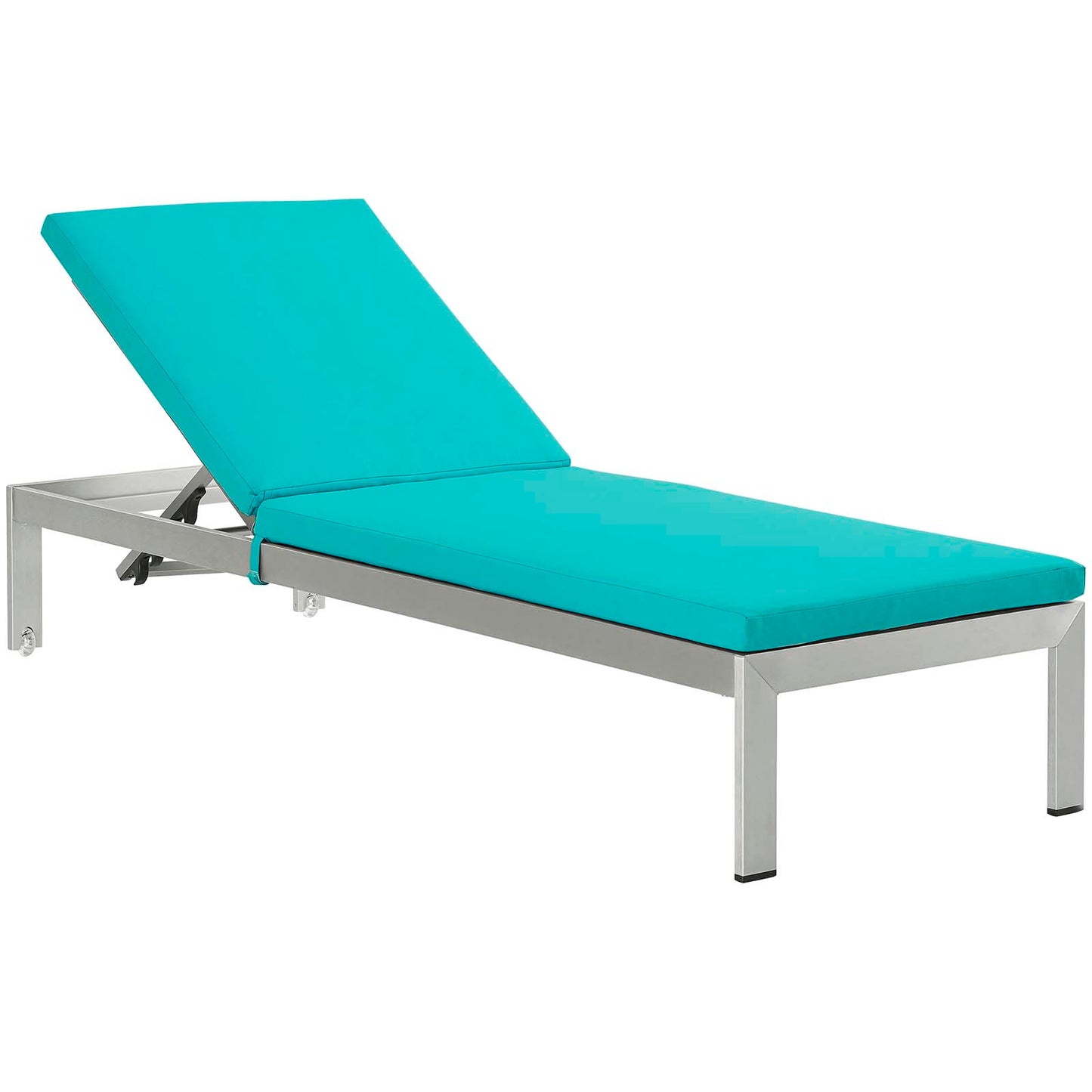 Chaise longue de aluminio para exteriores de 3 piezas con cojines de Modway