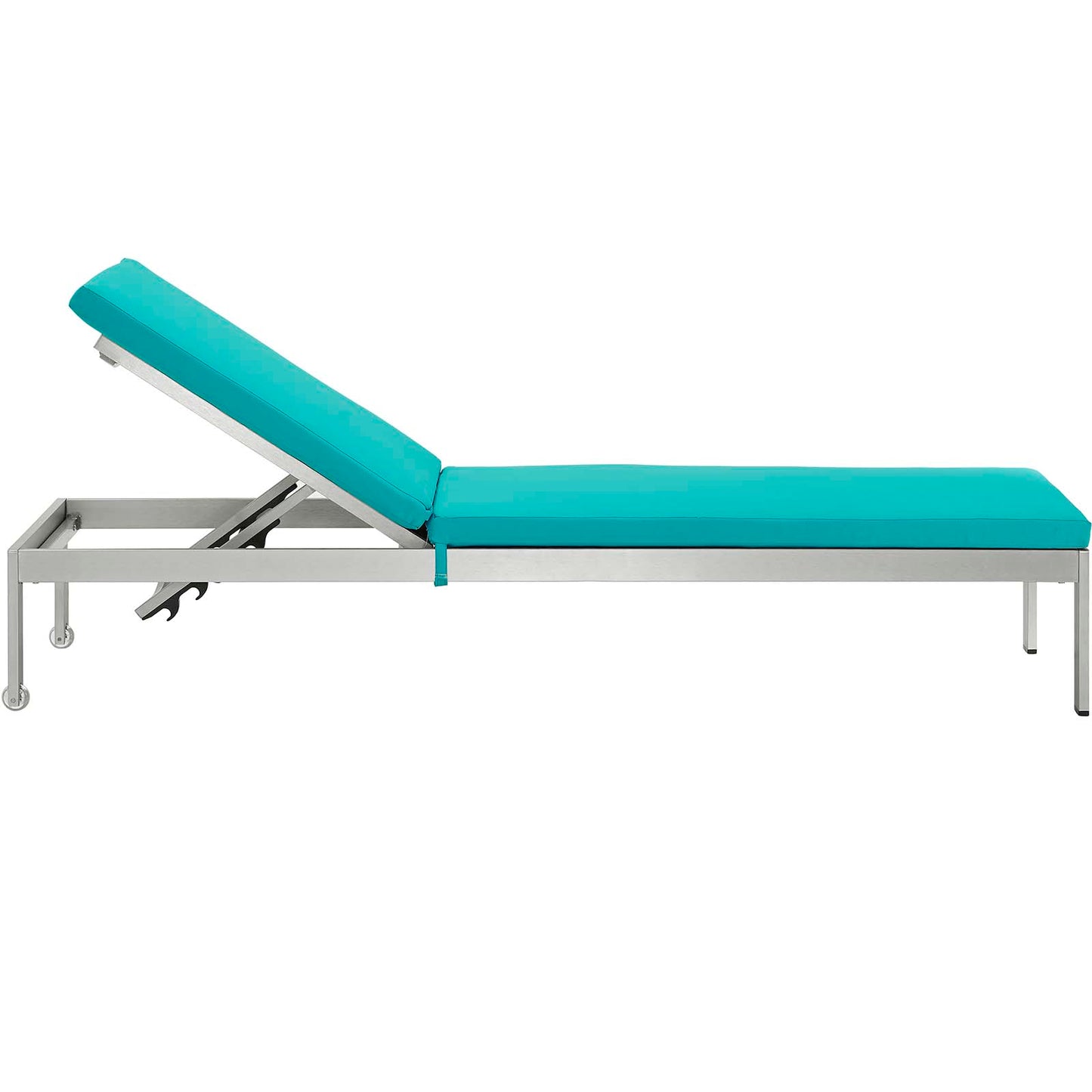 Chaise longue de aluminio para exteriores de 3 piezas con cojines de Modway