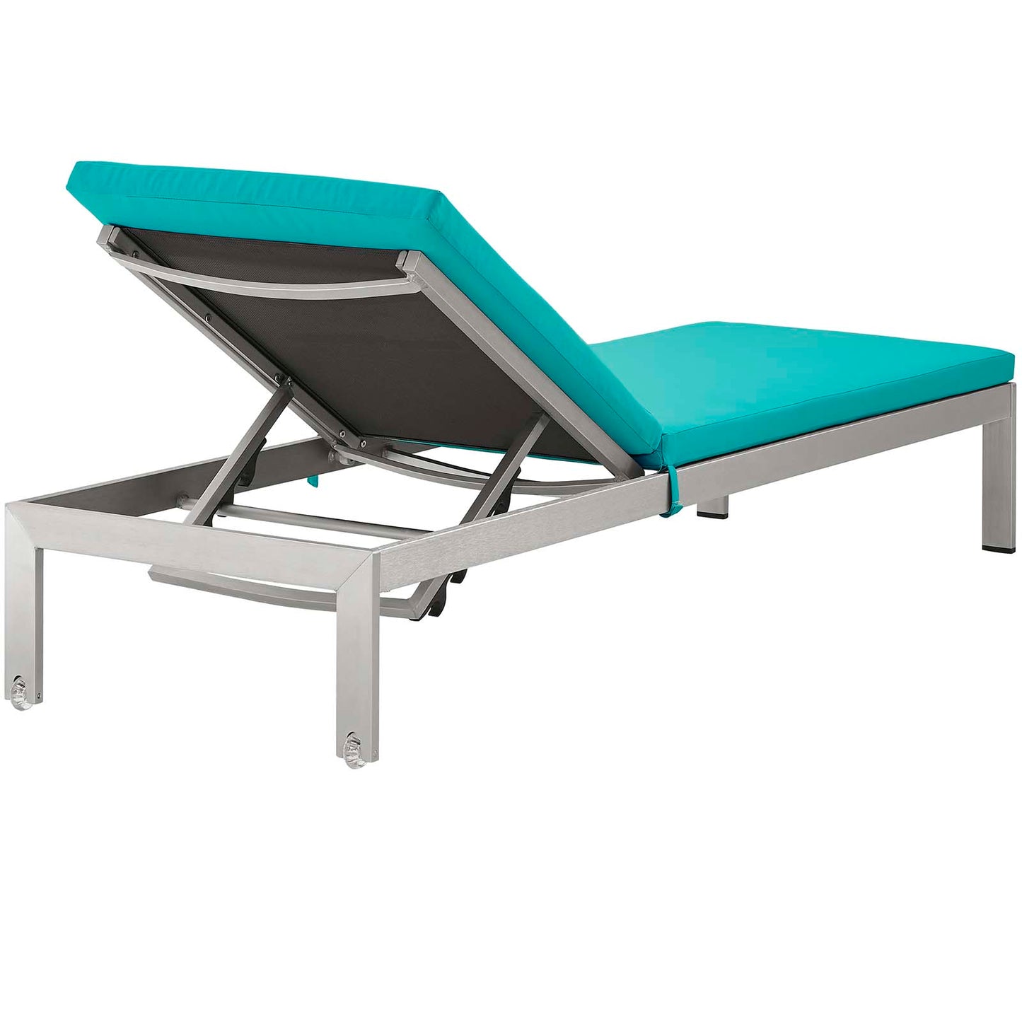 Chaise longue de aluminio para exteriores de 3 piezas con cojines de Modway