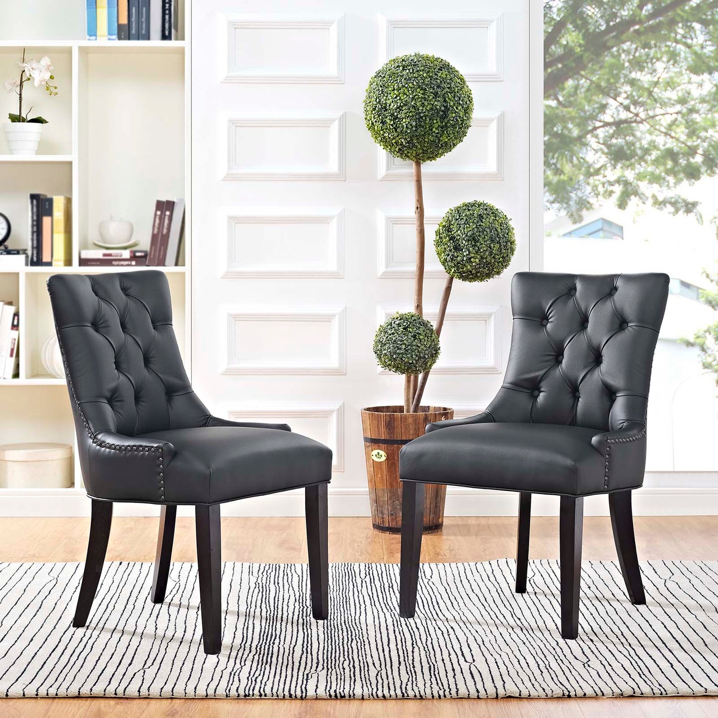 Regent Vinyl Dining Side Chair Set of 2