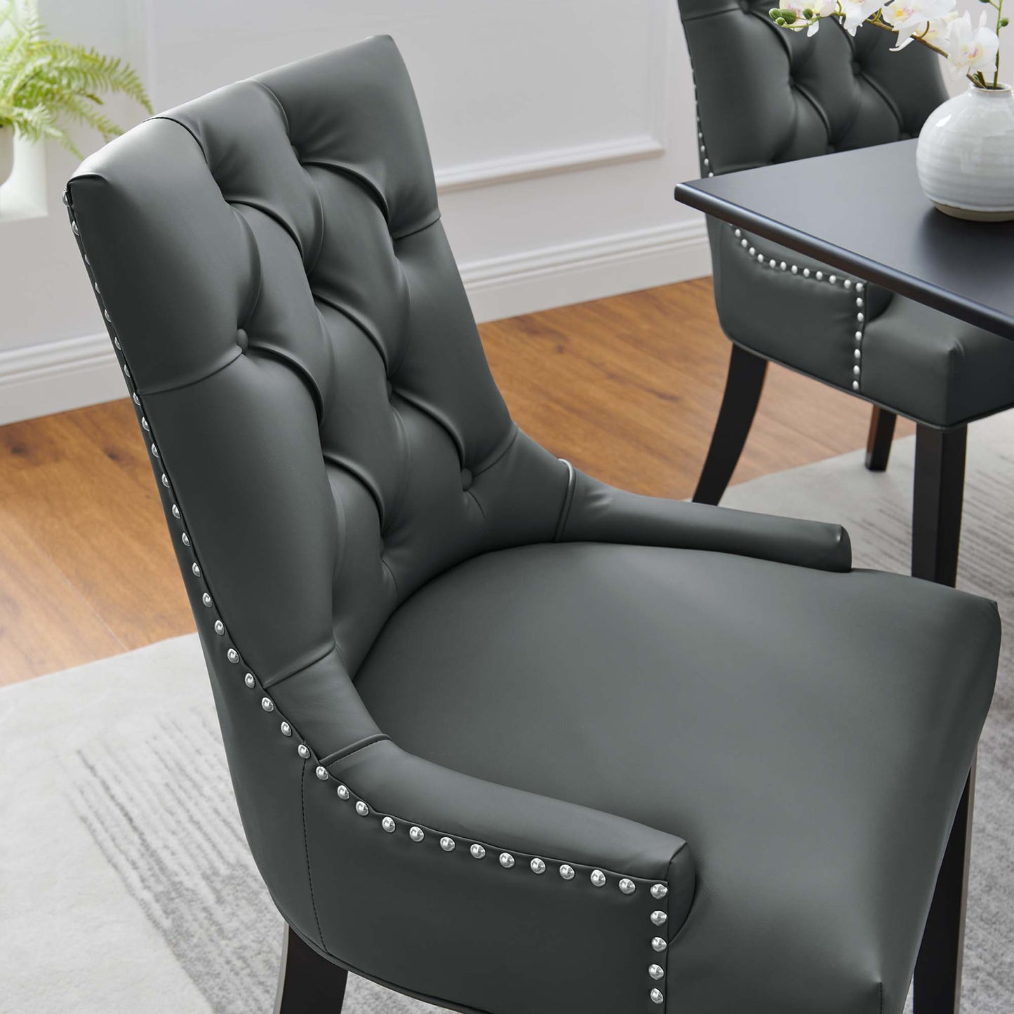 Regent Vinyl Dining Side Chair Set of 2