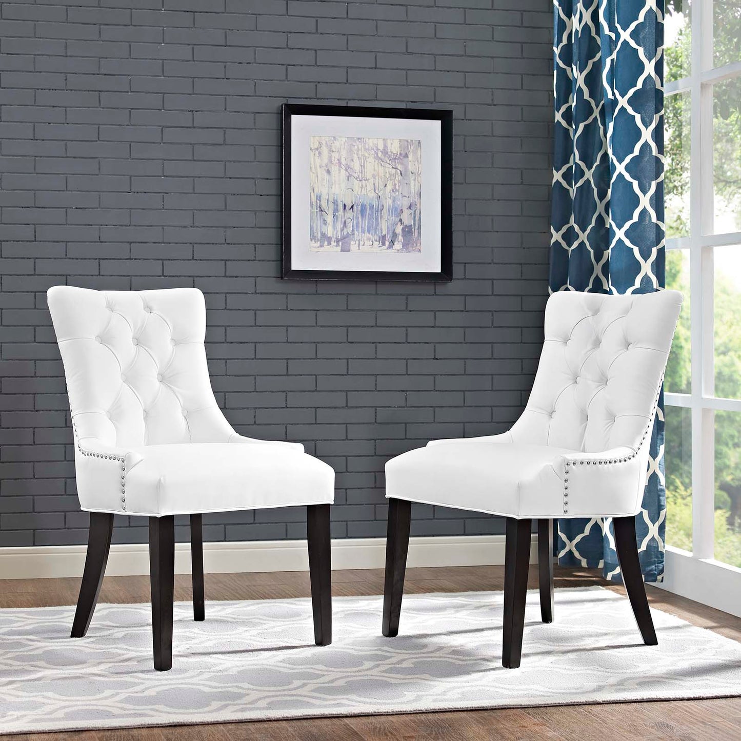 Regent Vinyl Dining Side Chair Set of 2