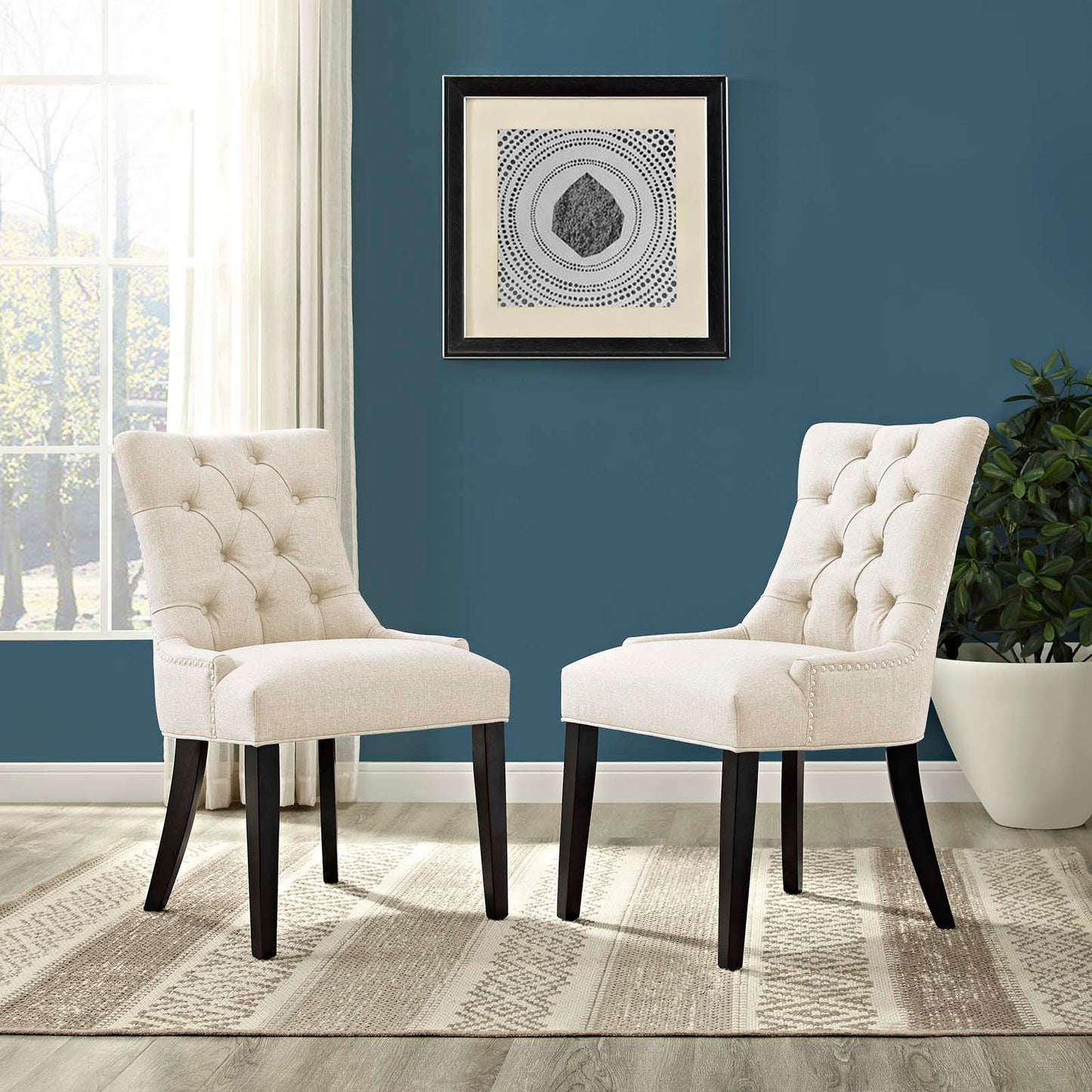 Regent Fabric Dining Side Chair Set of 2