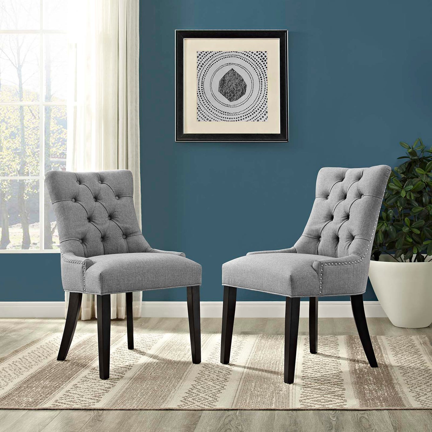 Regent Fabric Dining Side Chair Set of 2