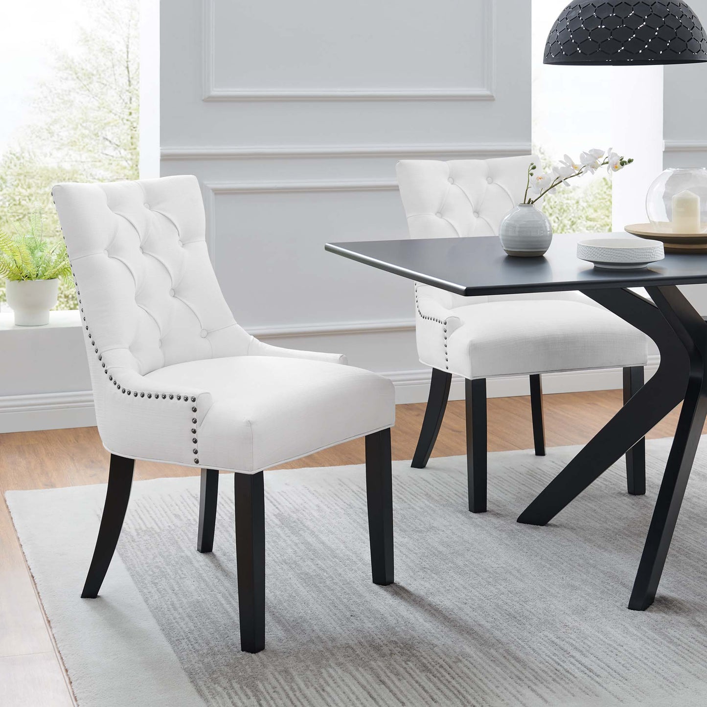 Regent Fabric Dining Side Chair Set of 2