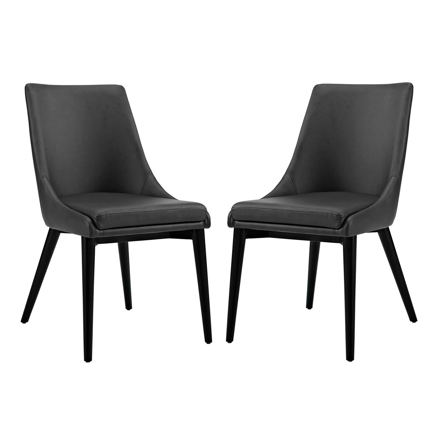 Viscount Vinyl Dining Side Chair Set of 2