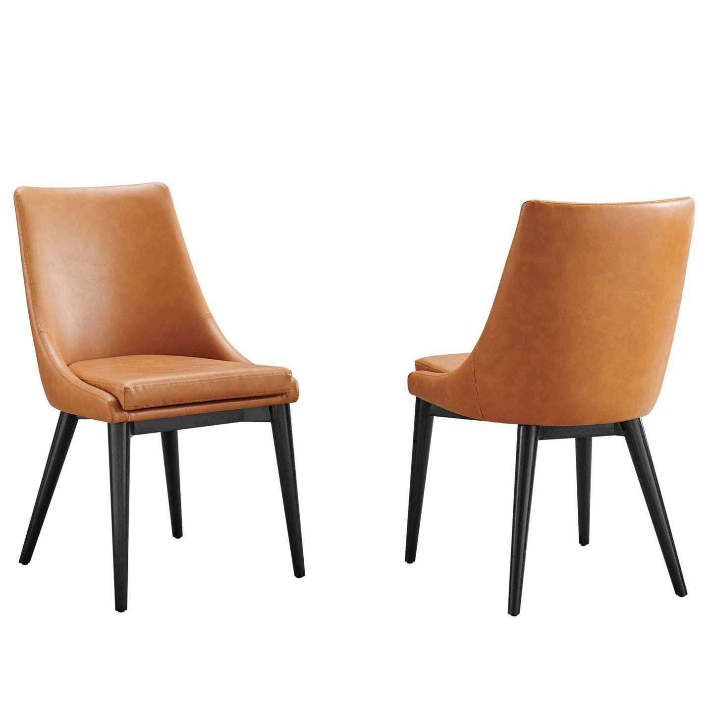 Viscount Vinyl Dining Side Chair Set of 2