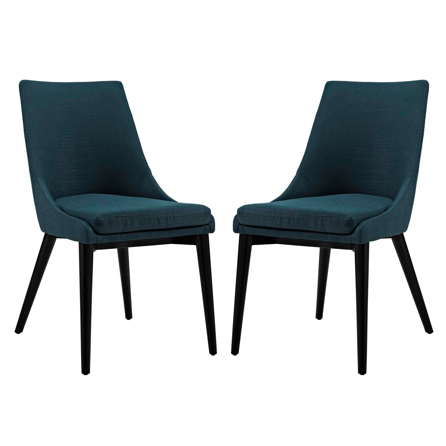 Lot de 2 chaises de salle à manger en tissu Viscount