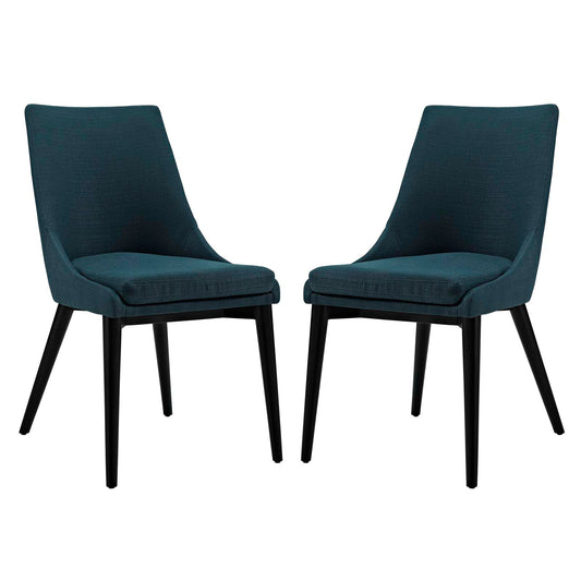Lot de 2 chaises de salle à manger en tissu Viscount