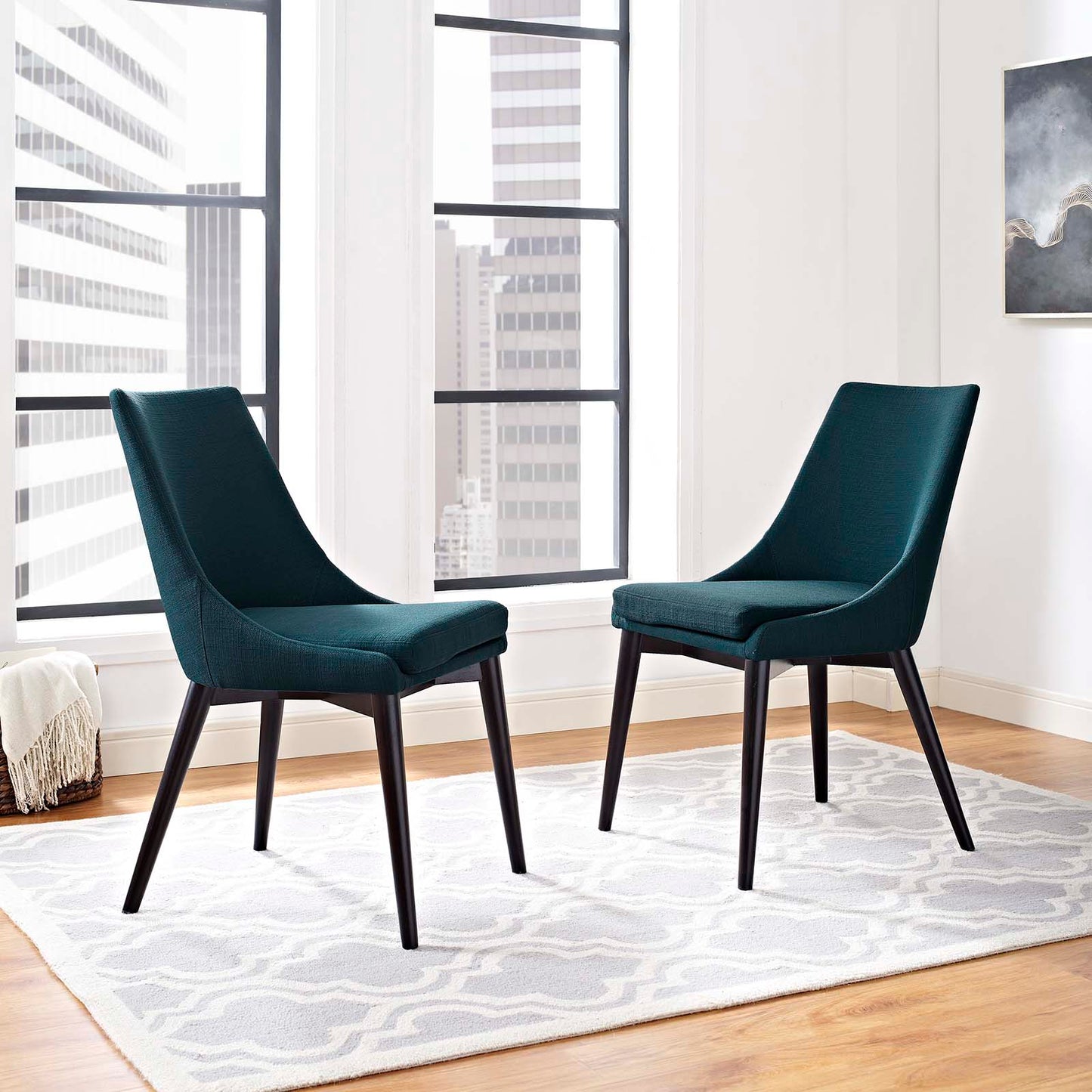 Viscount Fabric Dining Side Chair Set of 2