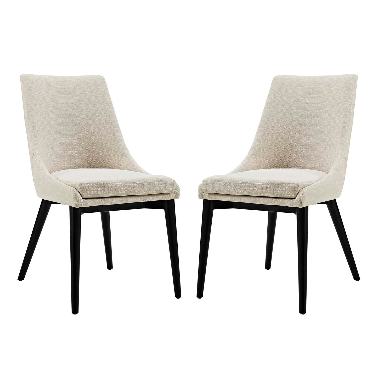 Lot de 2 chaises de salle à manger en tissu Viscount