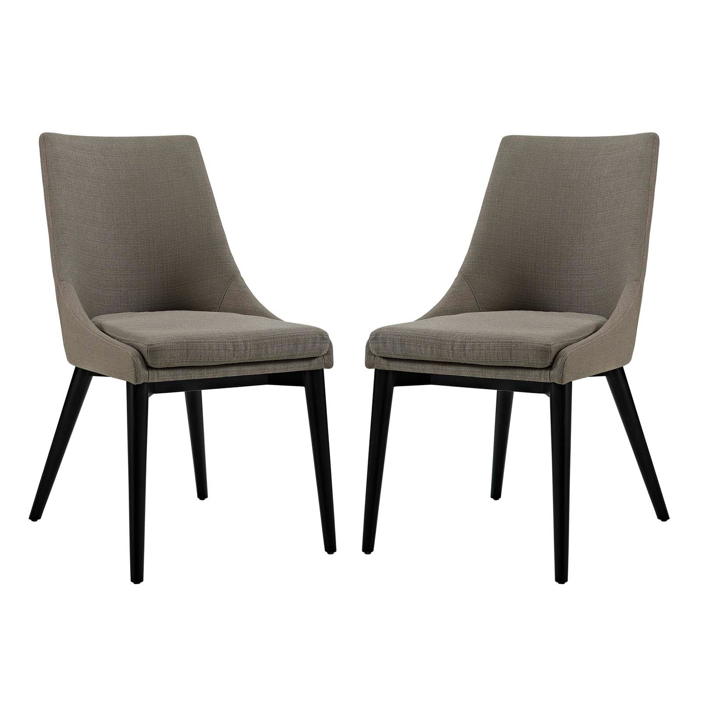 Lot de 2 chaises de salle à manger en tissu Viscount