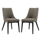 Lot de 2 chaises de salle à manger en tissu Viscount