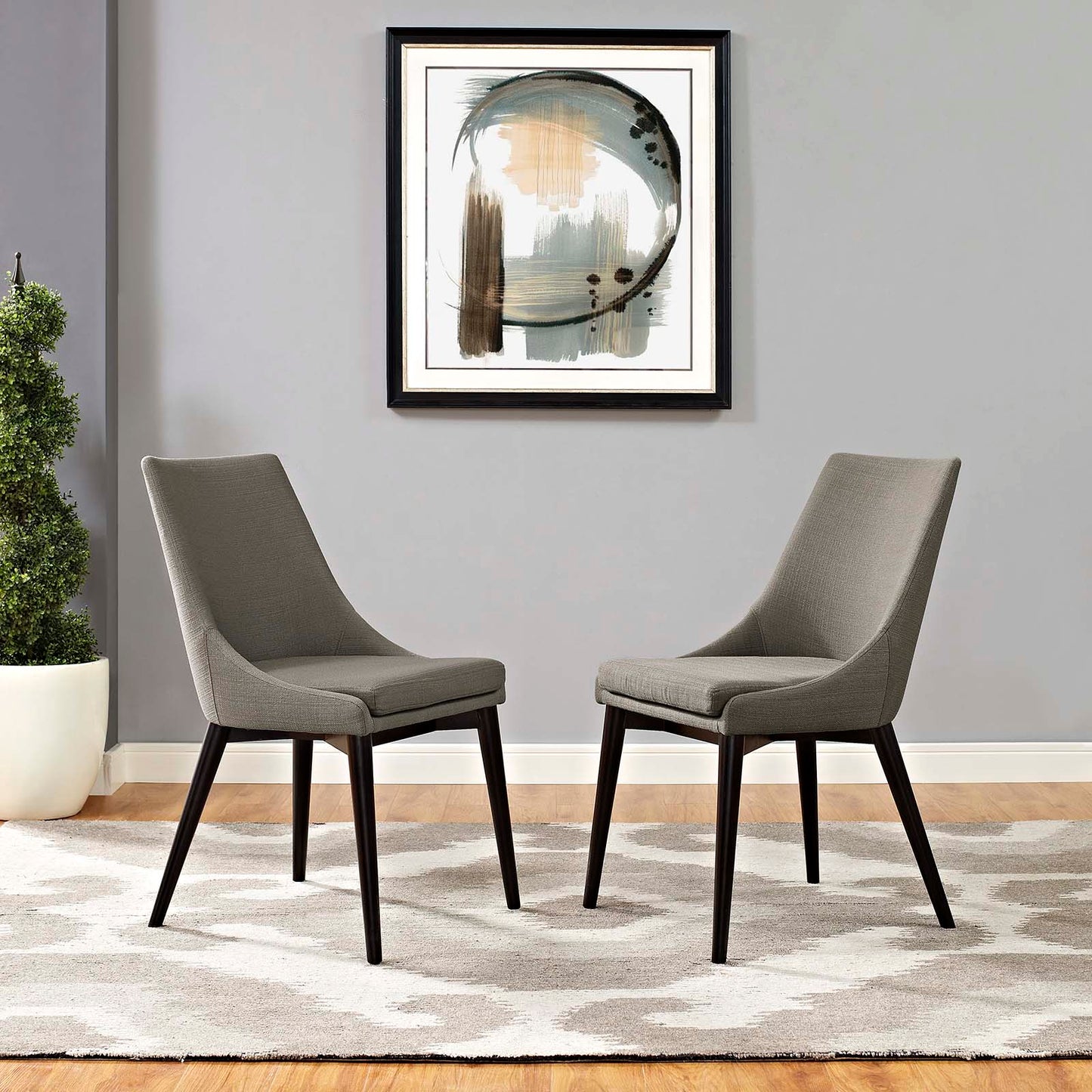 Viscount Fabric Dining Side Chair Set of 2