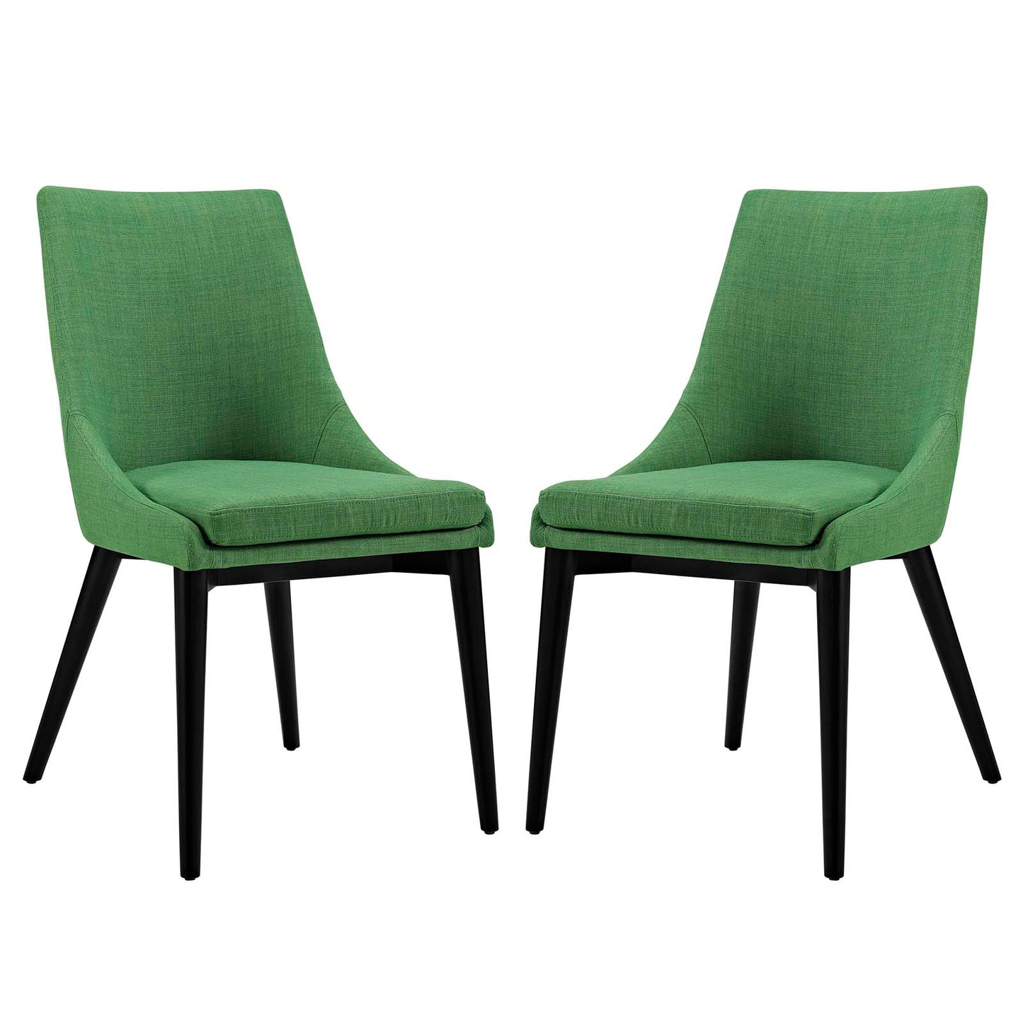 Lot de 2 chaises de salle à manger en tissu Viscount