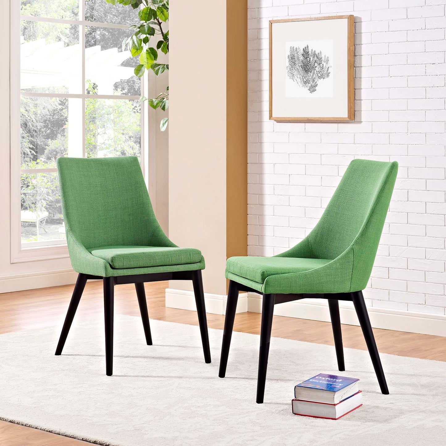 Viscount Fabric Dining Side Chair Set of 2