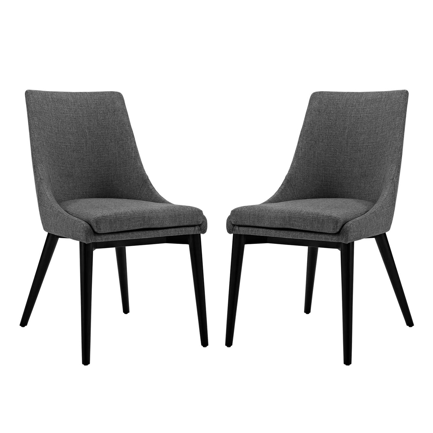 Lot de 2 chaises de salle à manger en tissu Viscount