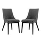 Lot de 2 chaises de salle à manger en tissu Viscount