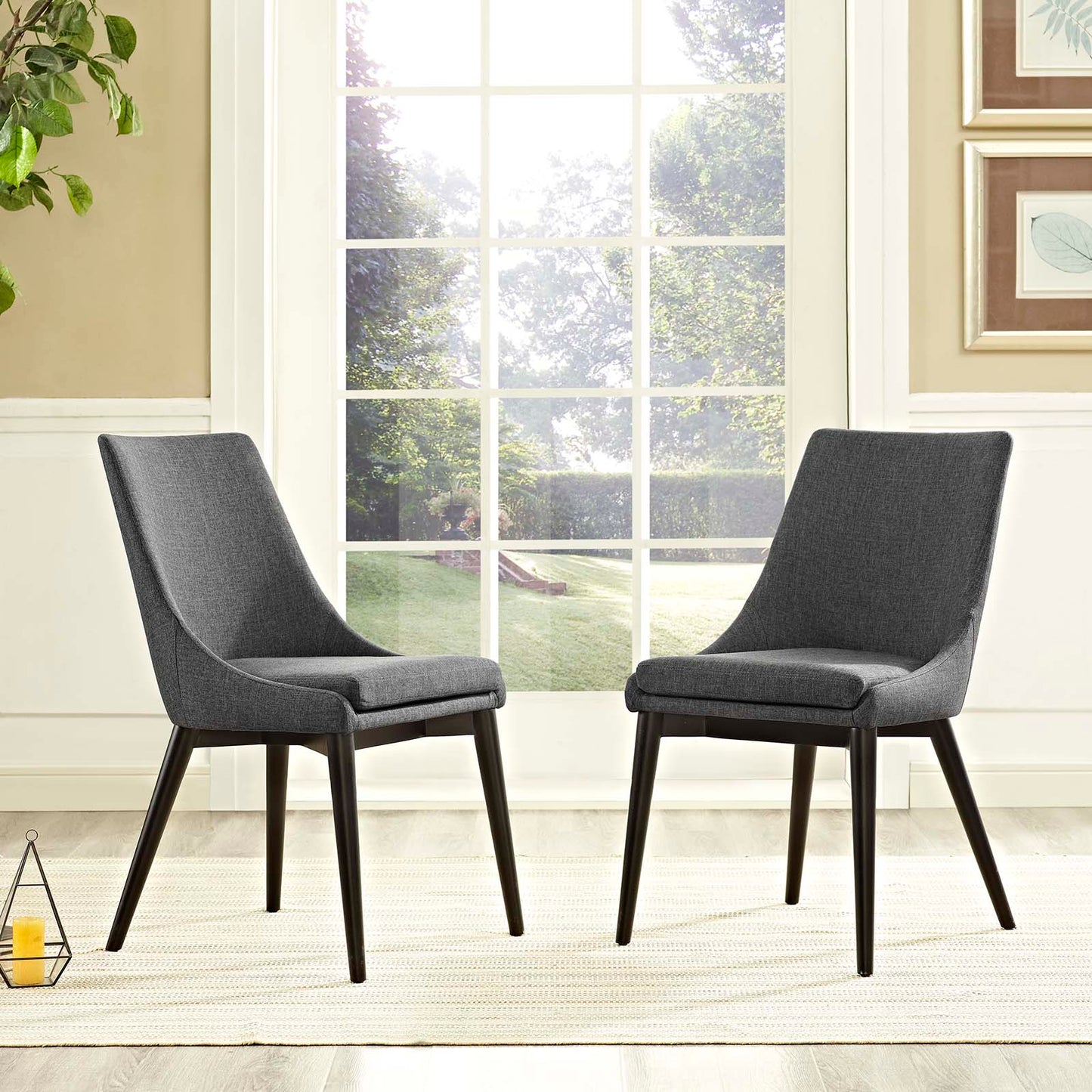 Viscount Fabric Dining Side Chair Set of 2