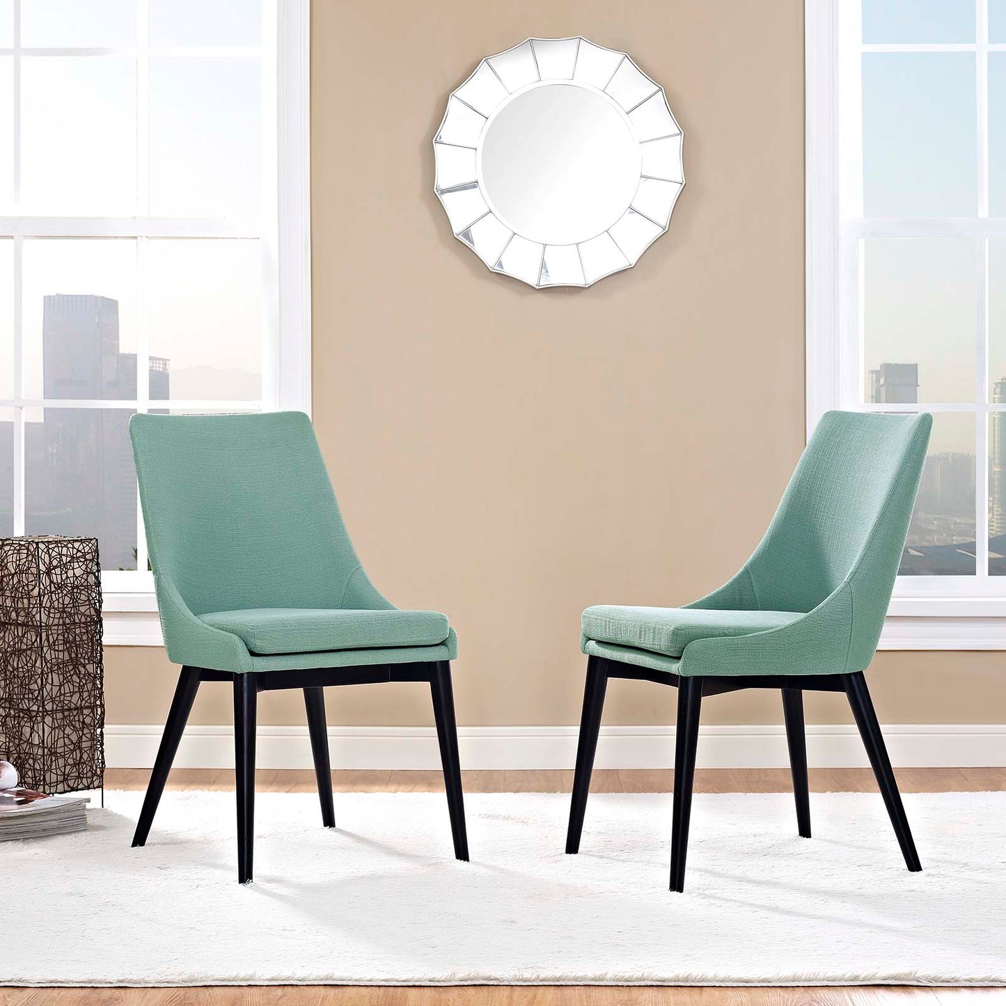 Viscount Fabric Dining Side Chair Set of 2