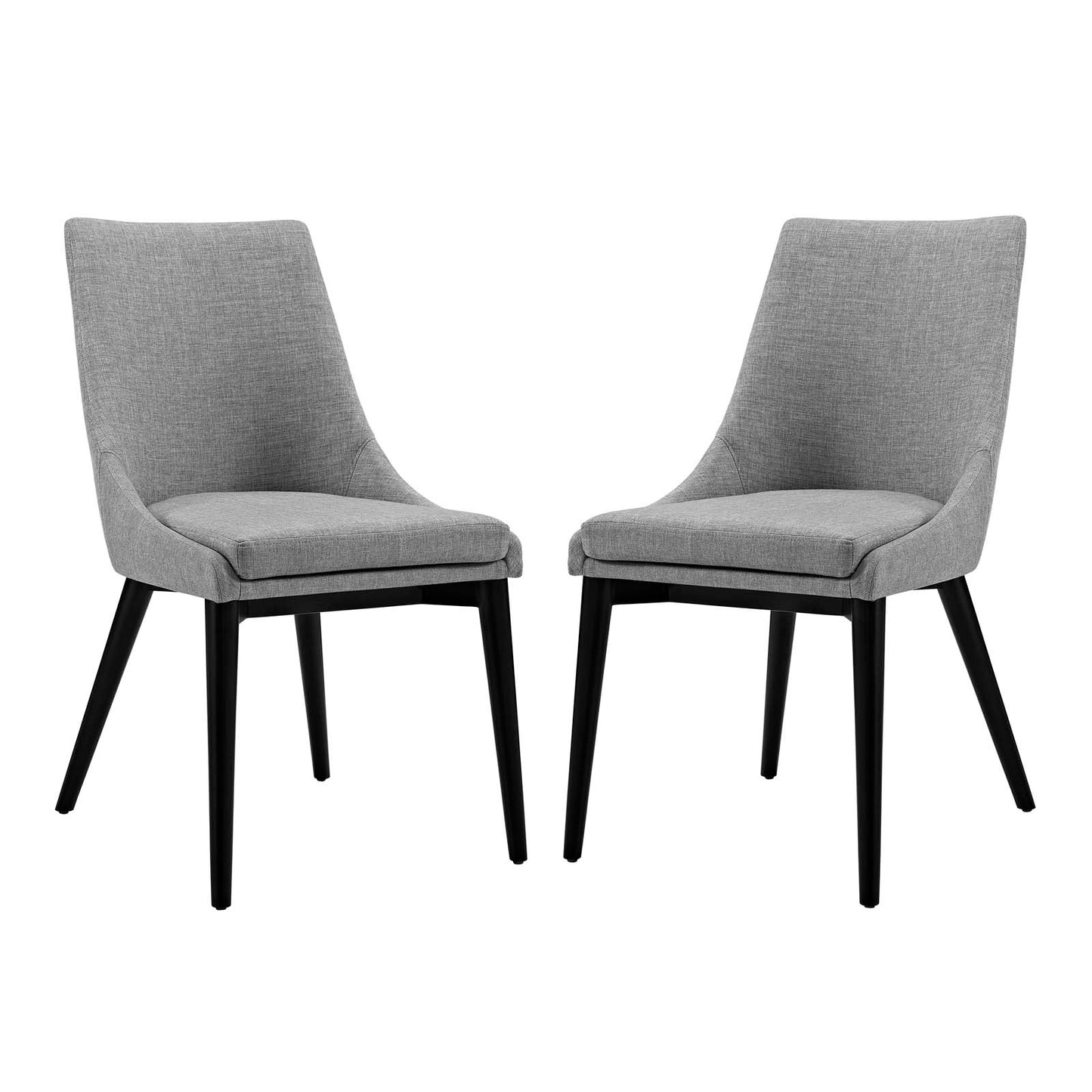 Lot de 2 chaises de salle à manger en tissu Viscount
