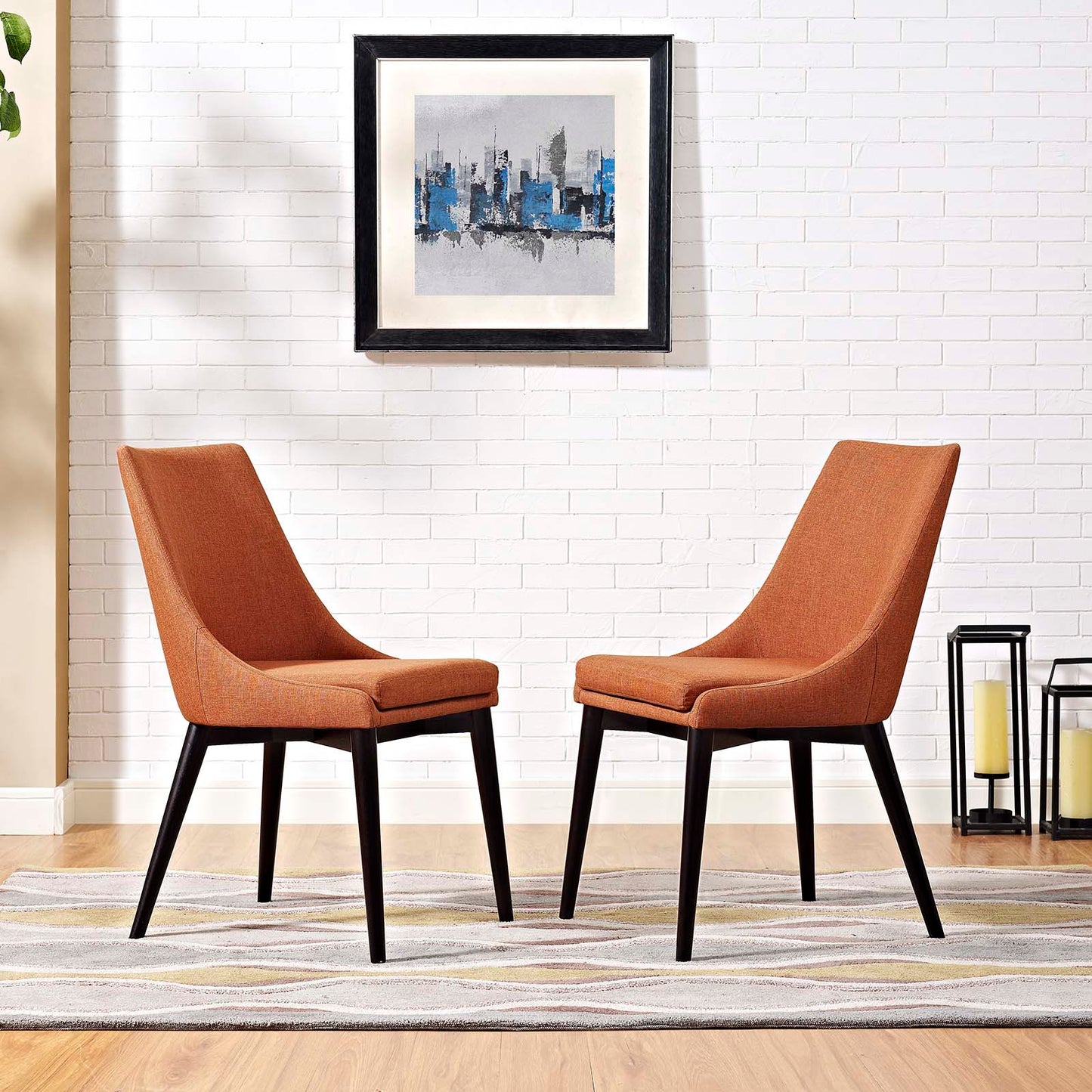 Viscount Fabric Dining Side Chair Set of 2