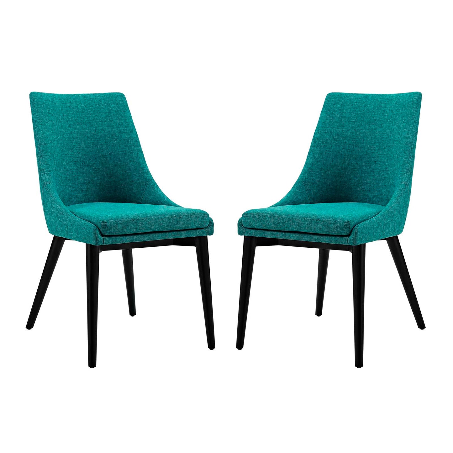 Lot de 2 chaises de salle à manger en tissu Viscount