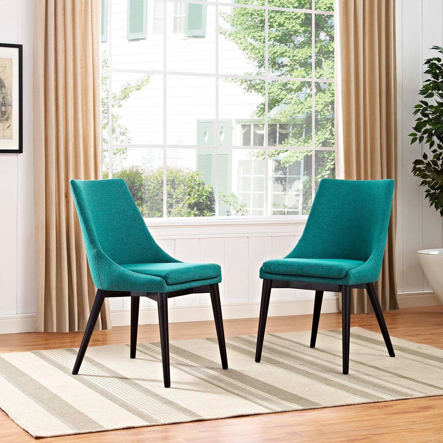 Viscount Fabric Dining Side Chair Set of 2