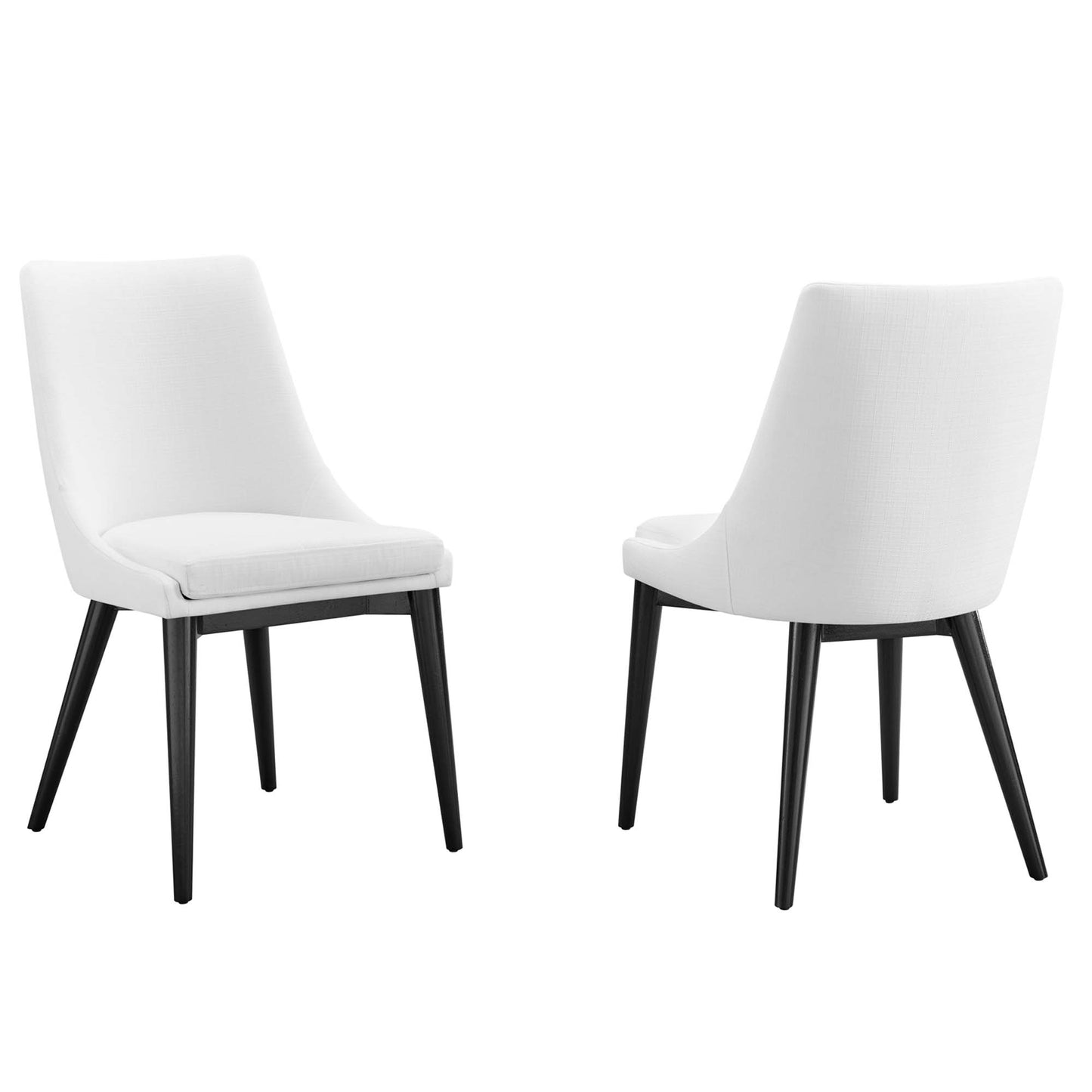Lot de 2 chaises de salle à manger en tissu Viscount
