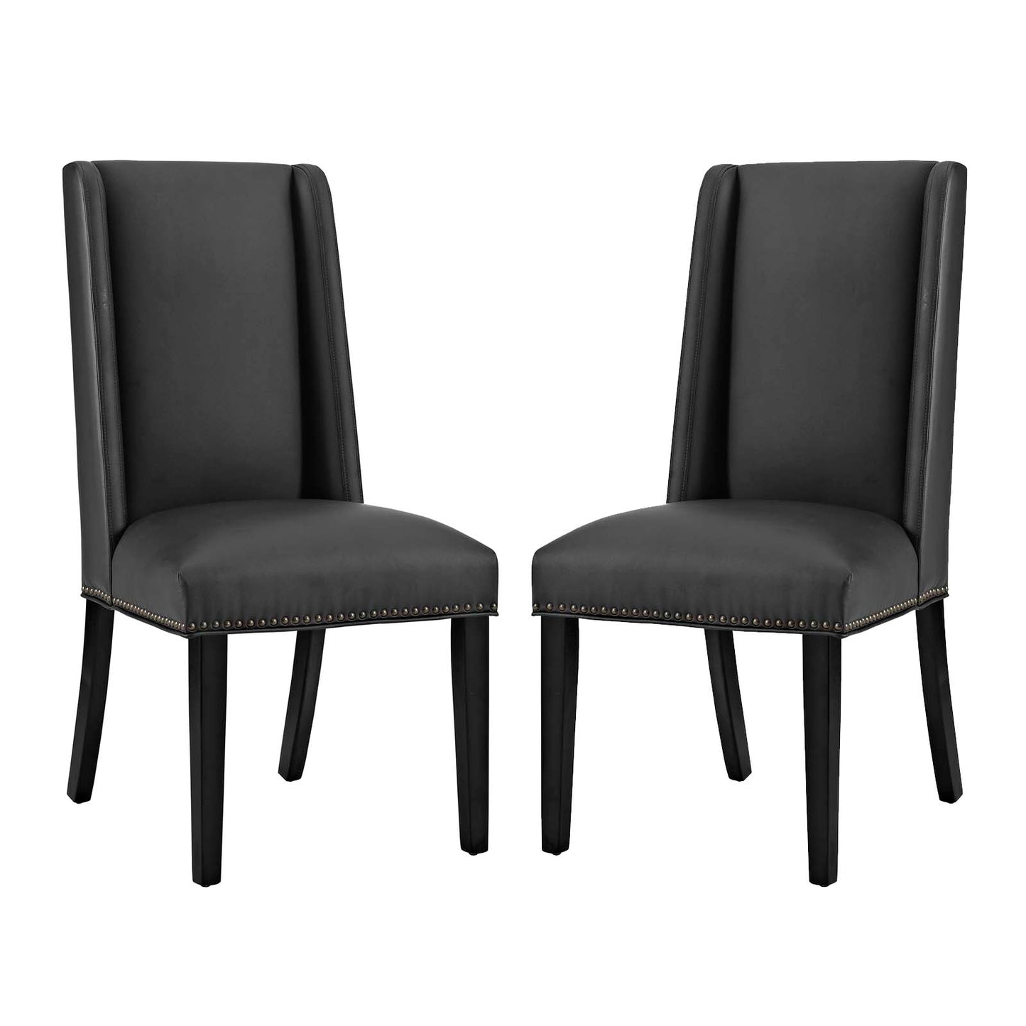 Ensemble de 2 chaises de salle à manger en vinyle Baron