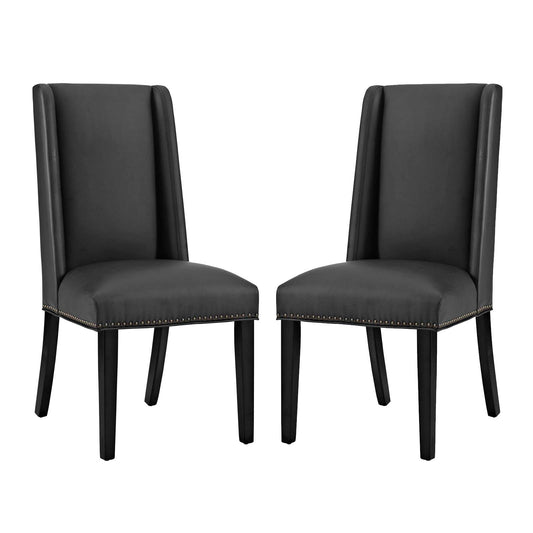 Ensemble de 2 chaises de salle à manger en vinyle Baron