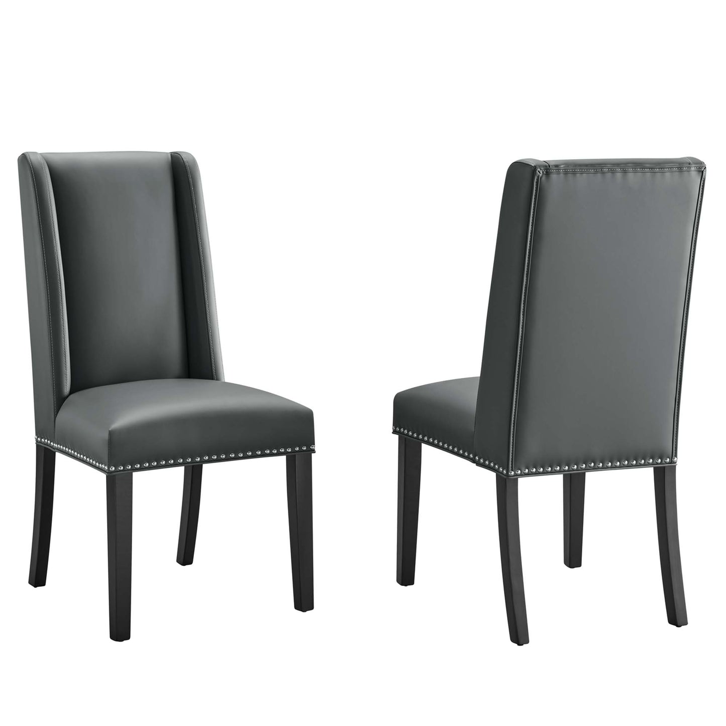 Ensemble de 2 chaises de salle à manger en vinyle Baron