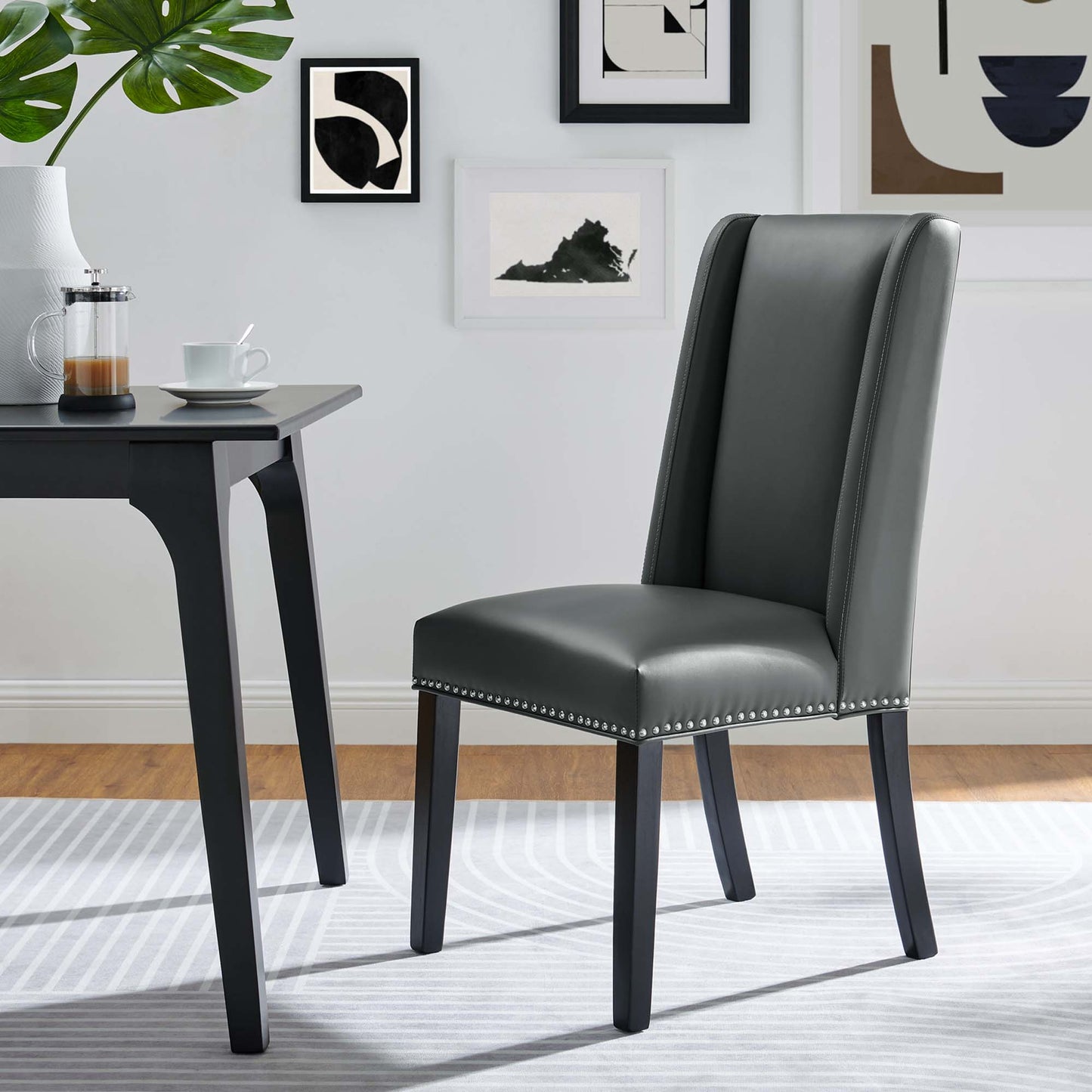 Baron Vinyl Dining Chair Set of 2