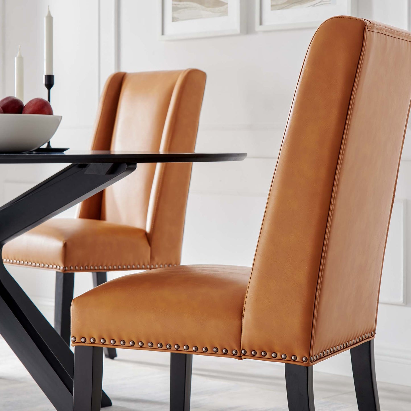 Baron Vinyl Dining Chair Set of 2