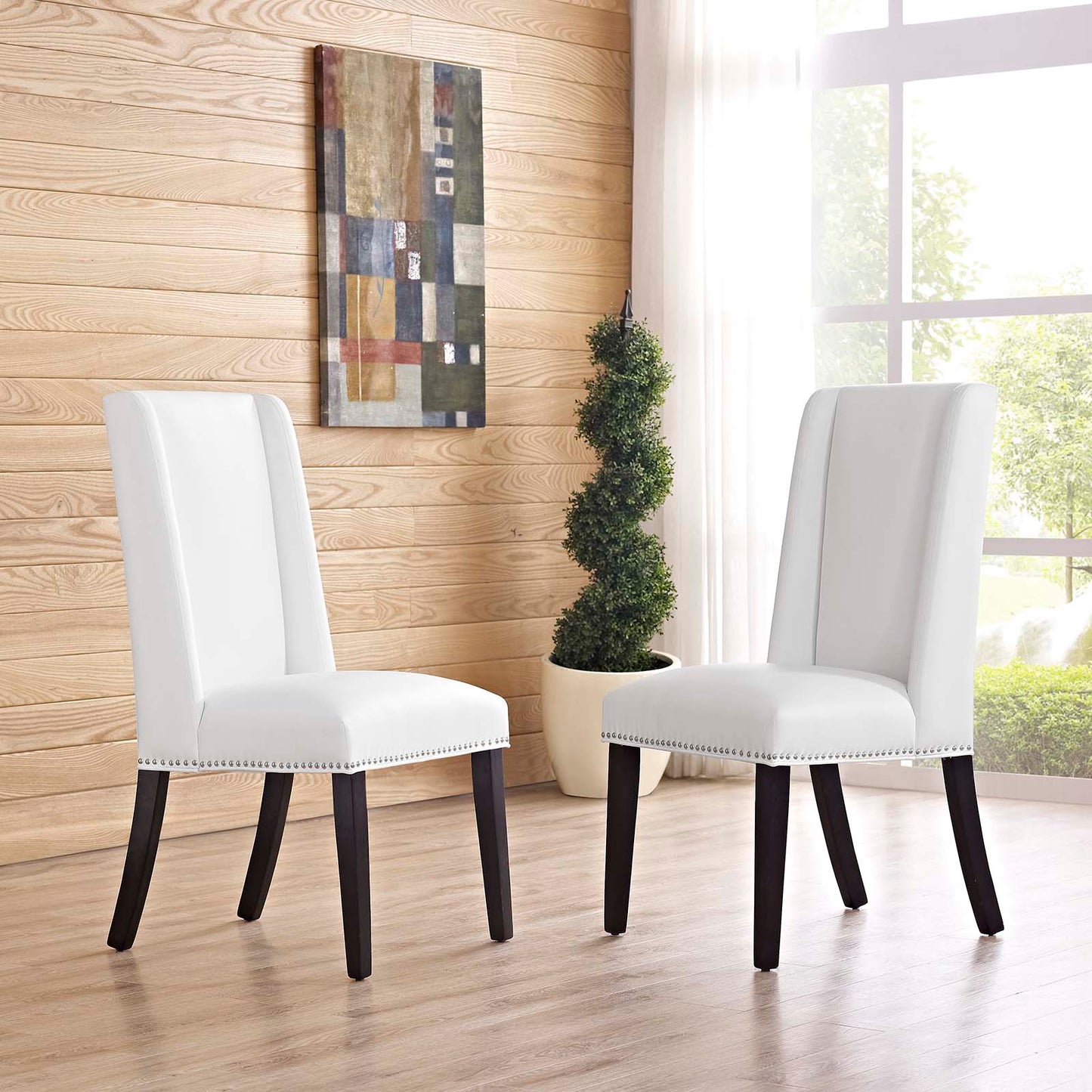 Baron Vinyl Dining Chair Set of 2